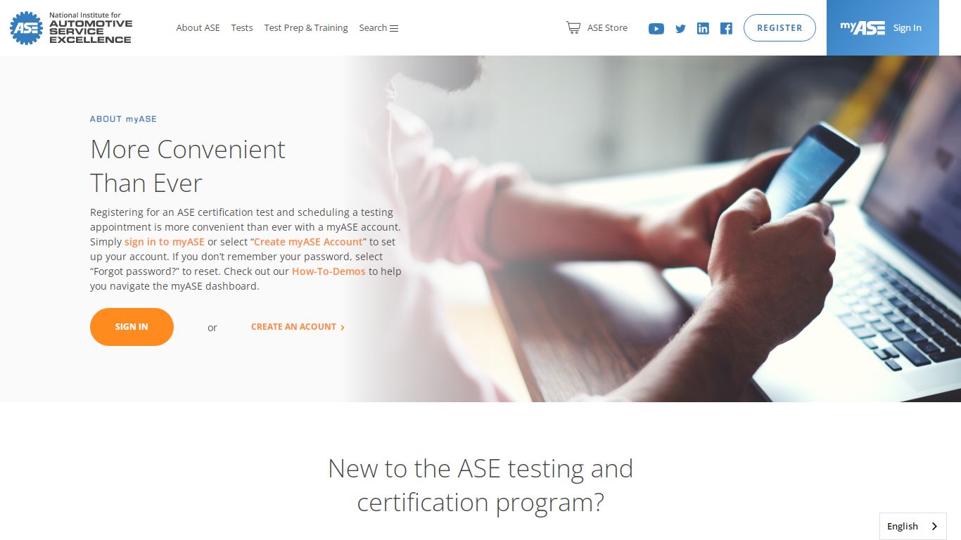 About myASE - Automotive Service Excellence